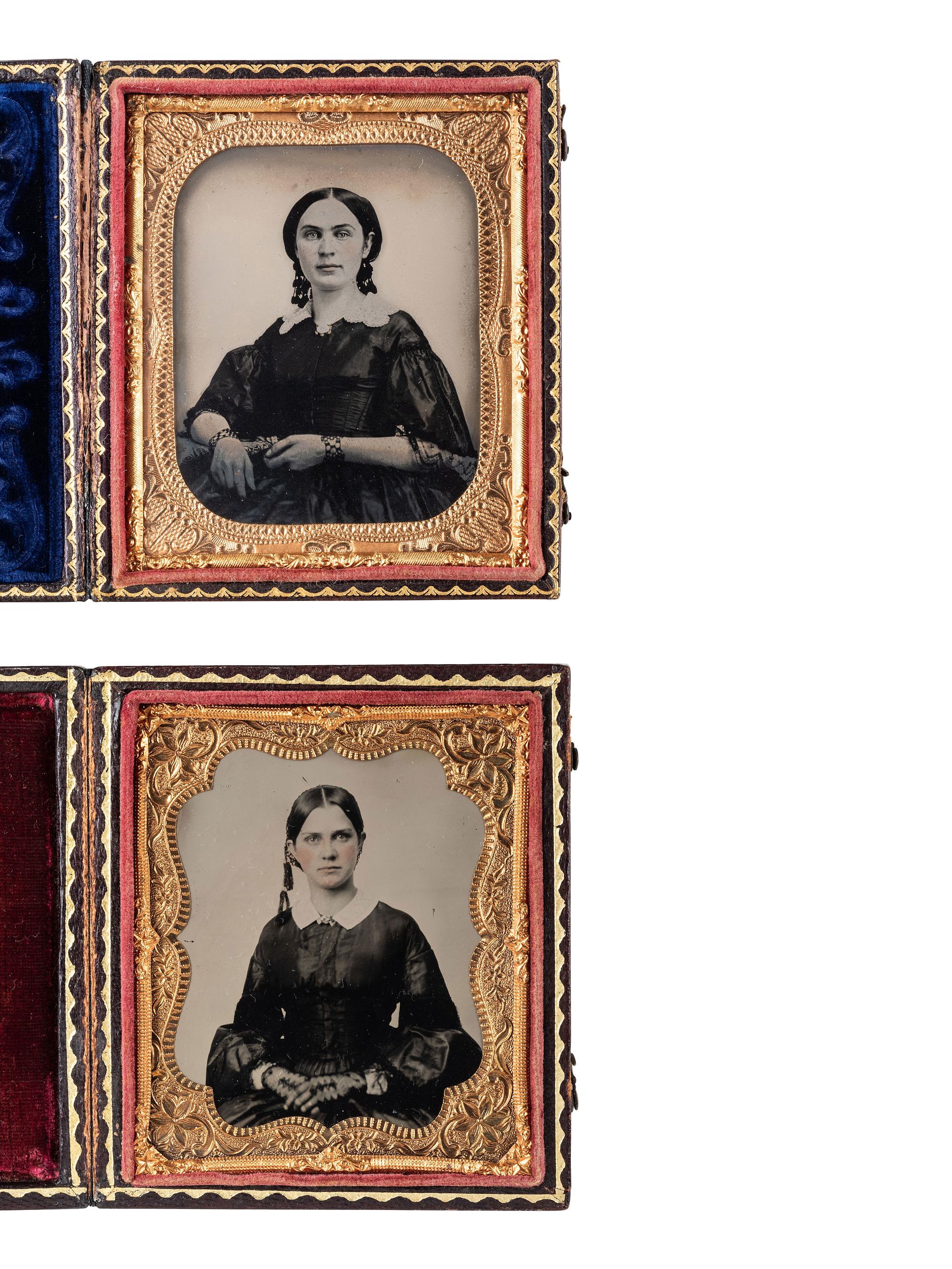 [EARLY PHOTOGRAPHY]. 7 cased images, incl. possible Civil War veteran Joseph H. Eakin, 32nd OVI.