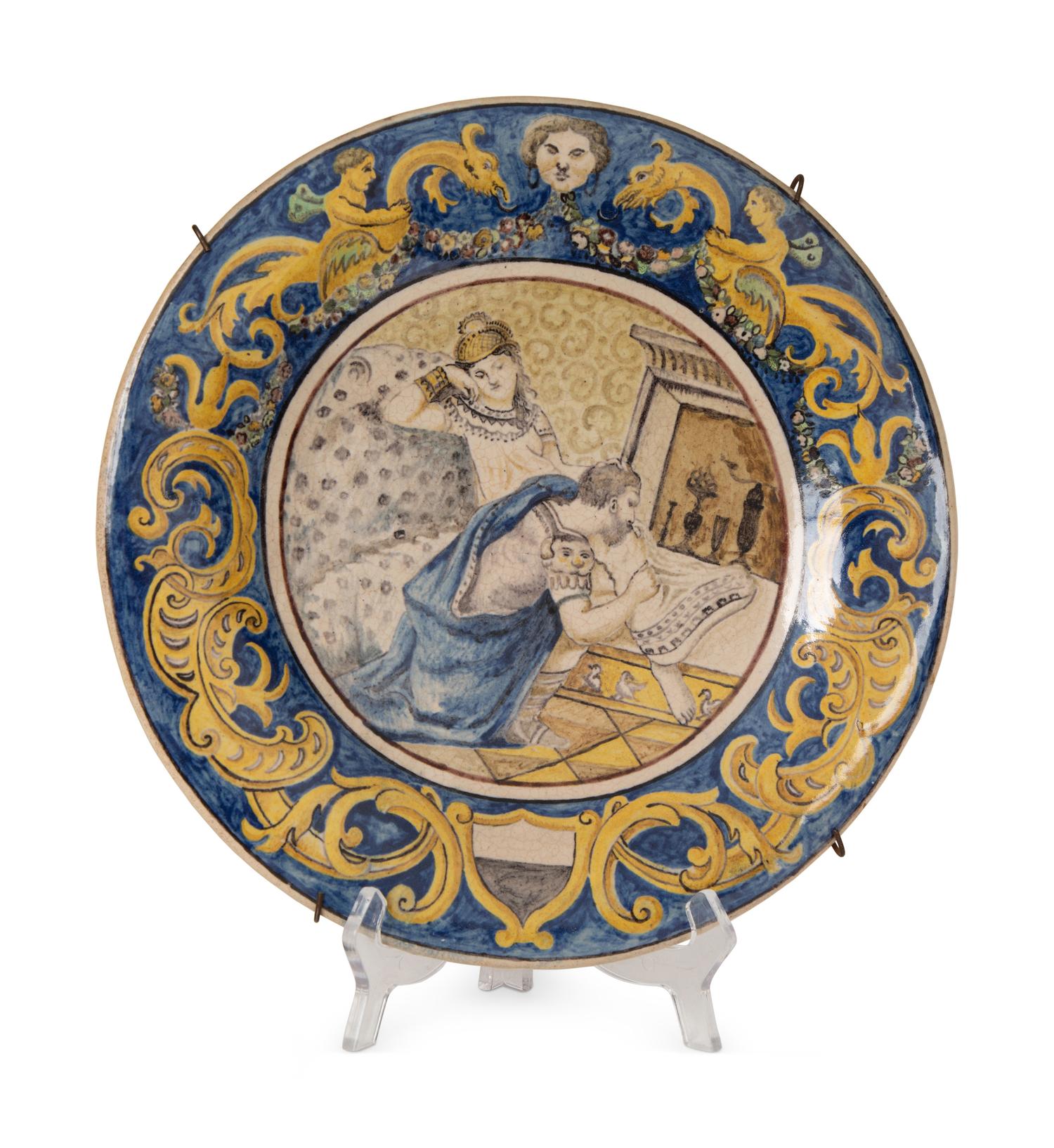 Three Italian Majolica Chargers — 19TH/20TH CENTURY
