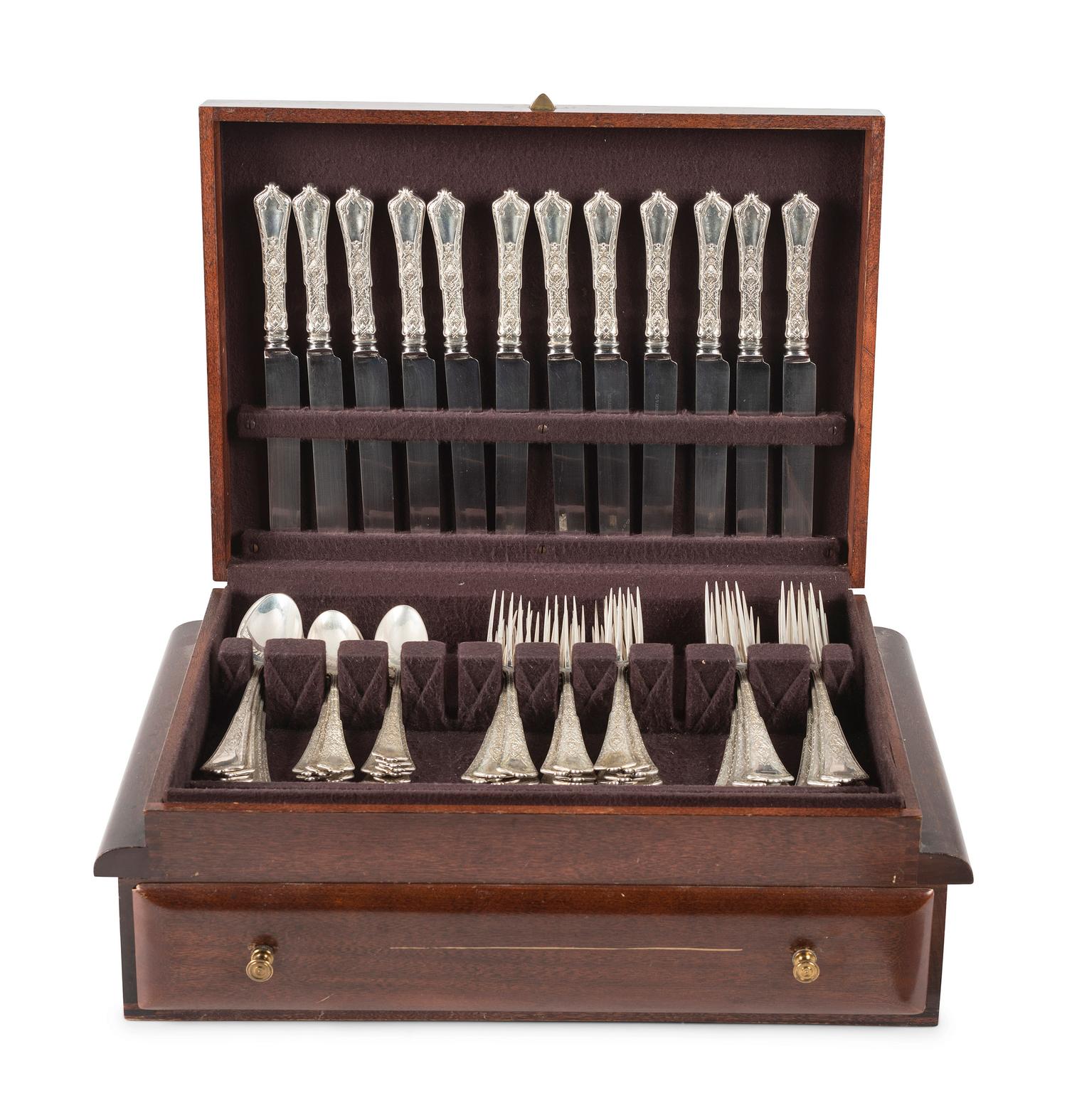 A Tiffany and Co. ' Persian' Silver Flatware Service