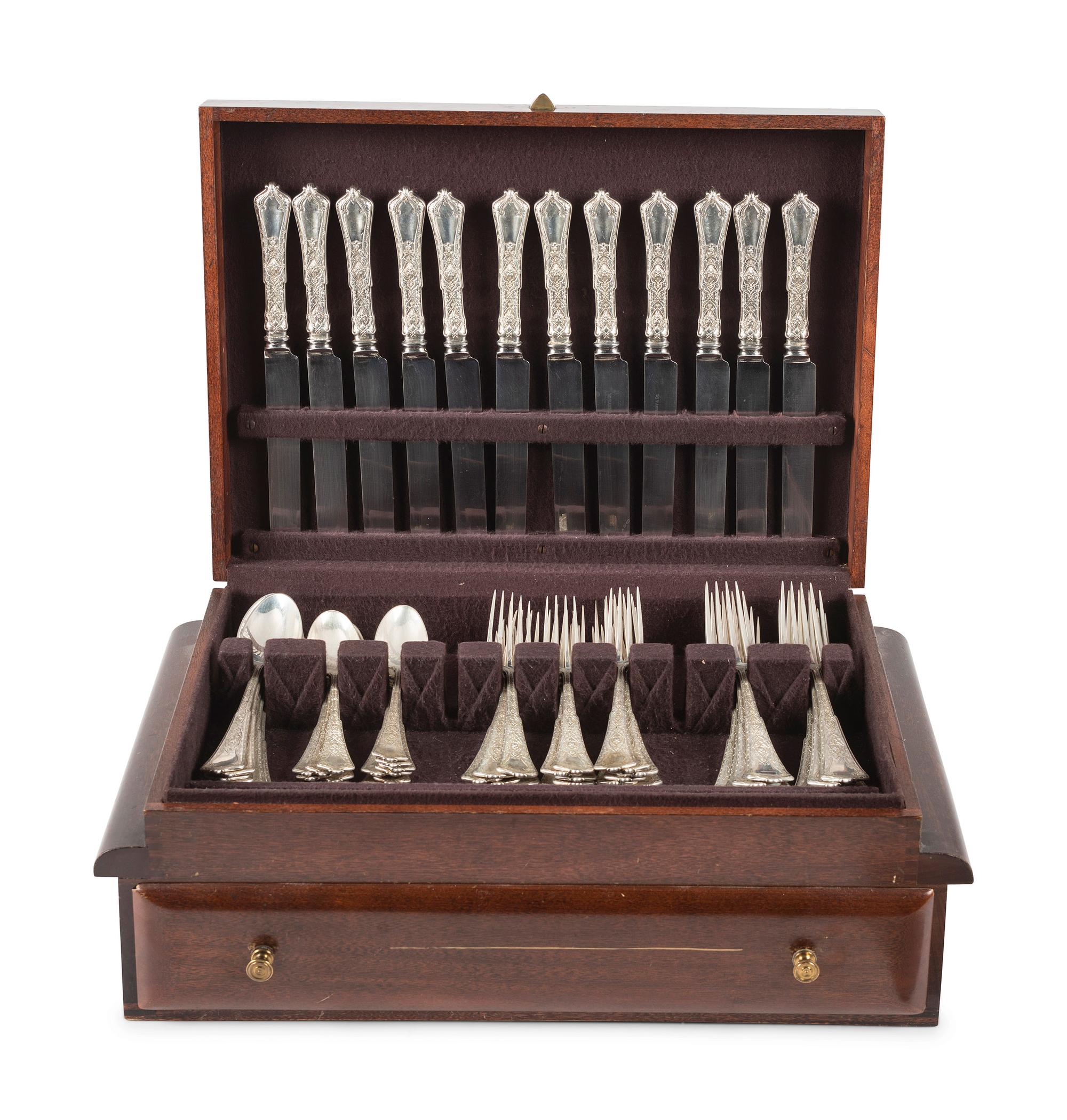A Tiffany and Co. ' Persian' Silver Flatware Service