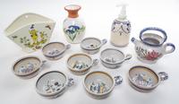 A Group of French Pottery Articles Width of first 6 3/4 inches.