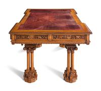 An Austrian Carved Oak Writing Table