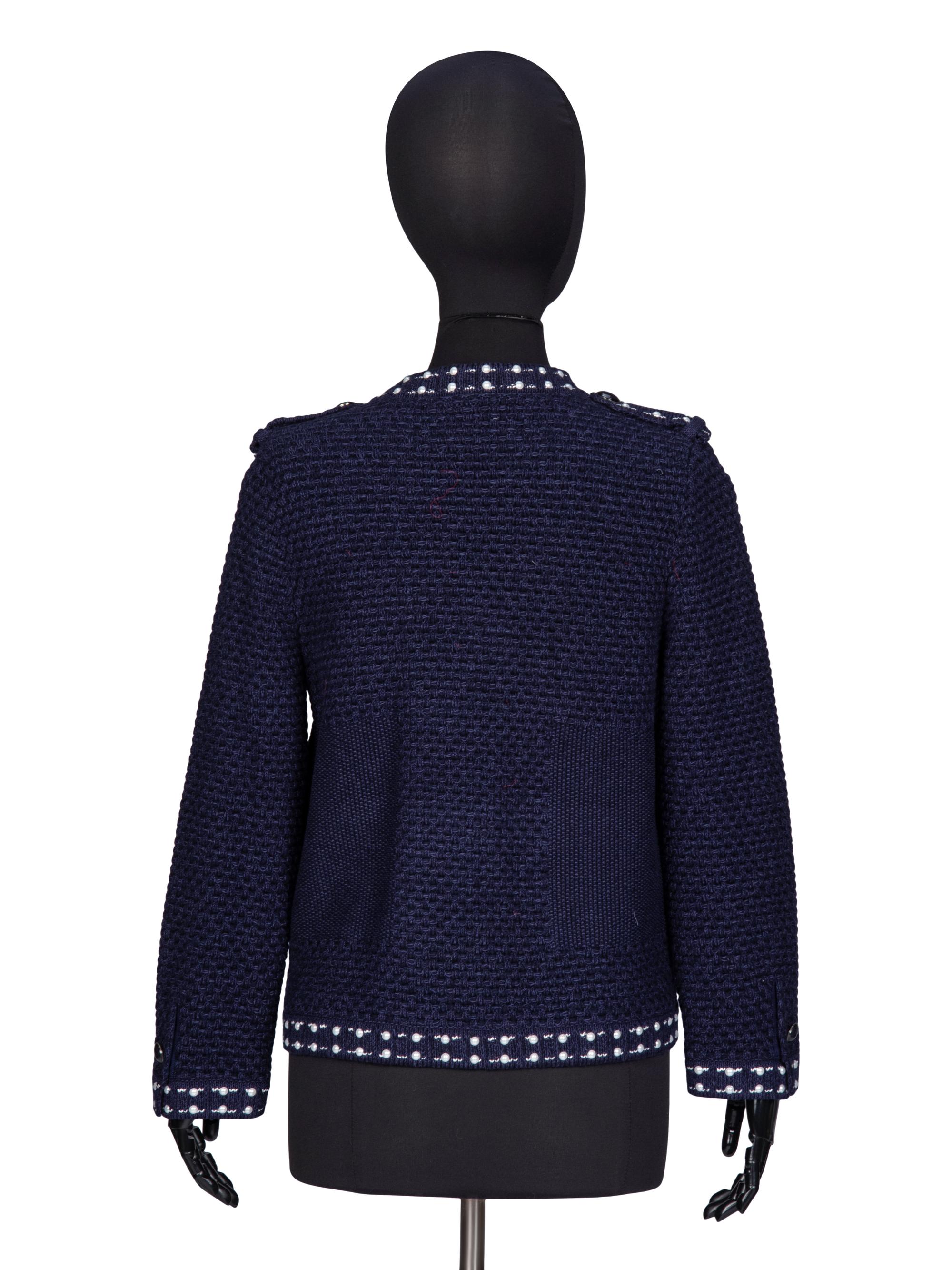 Chanel, Navy Knit Cardigan