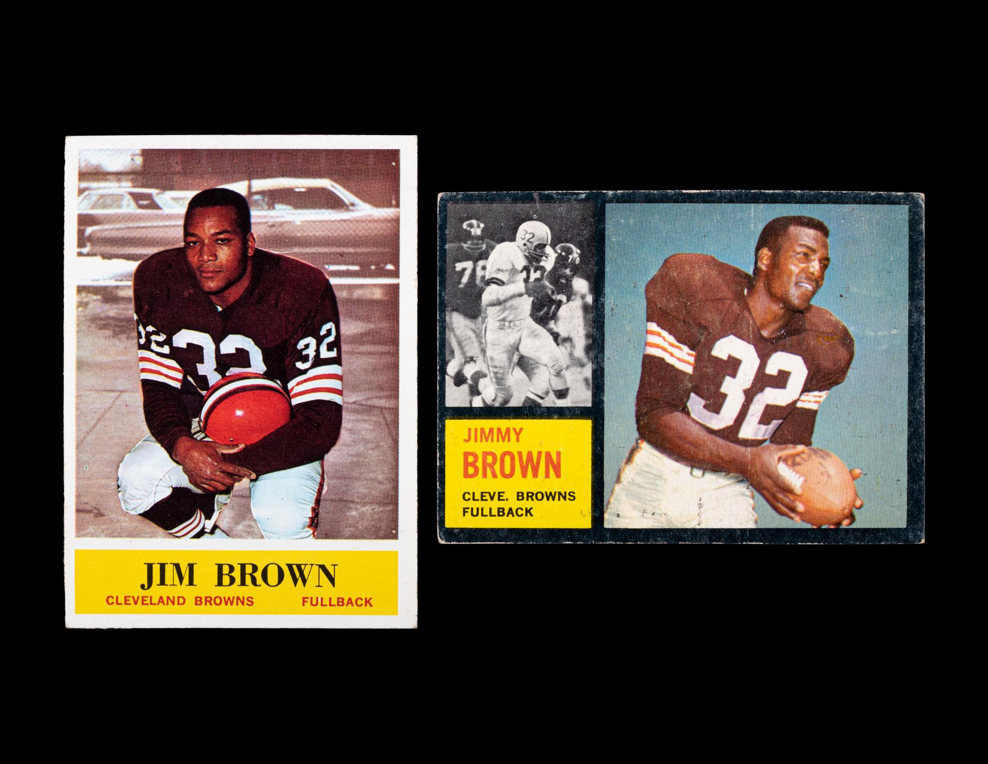 A Group of 1960s Jim Brown Football Cards