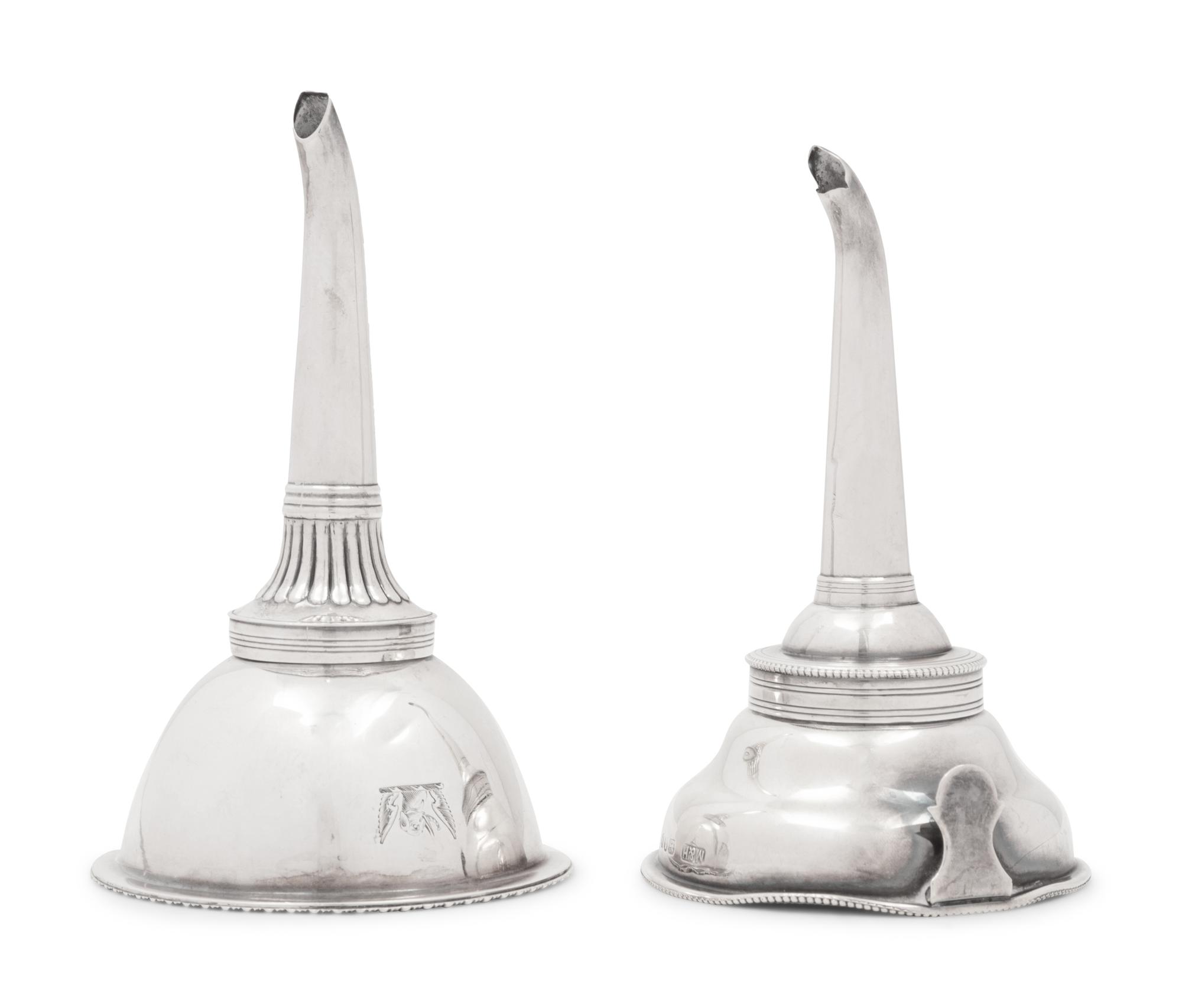 A George III Silver Wine Funnel