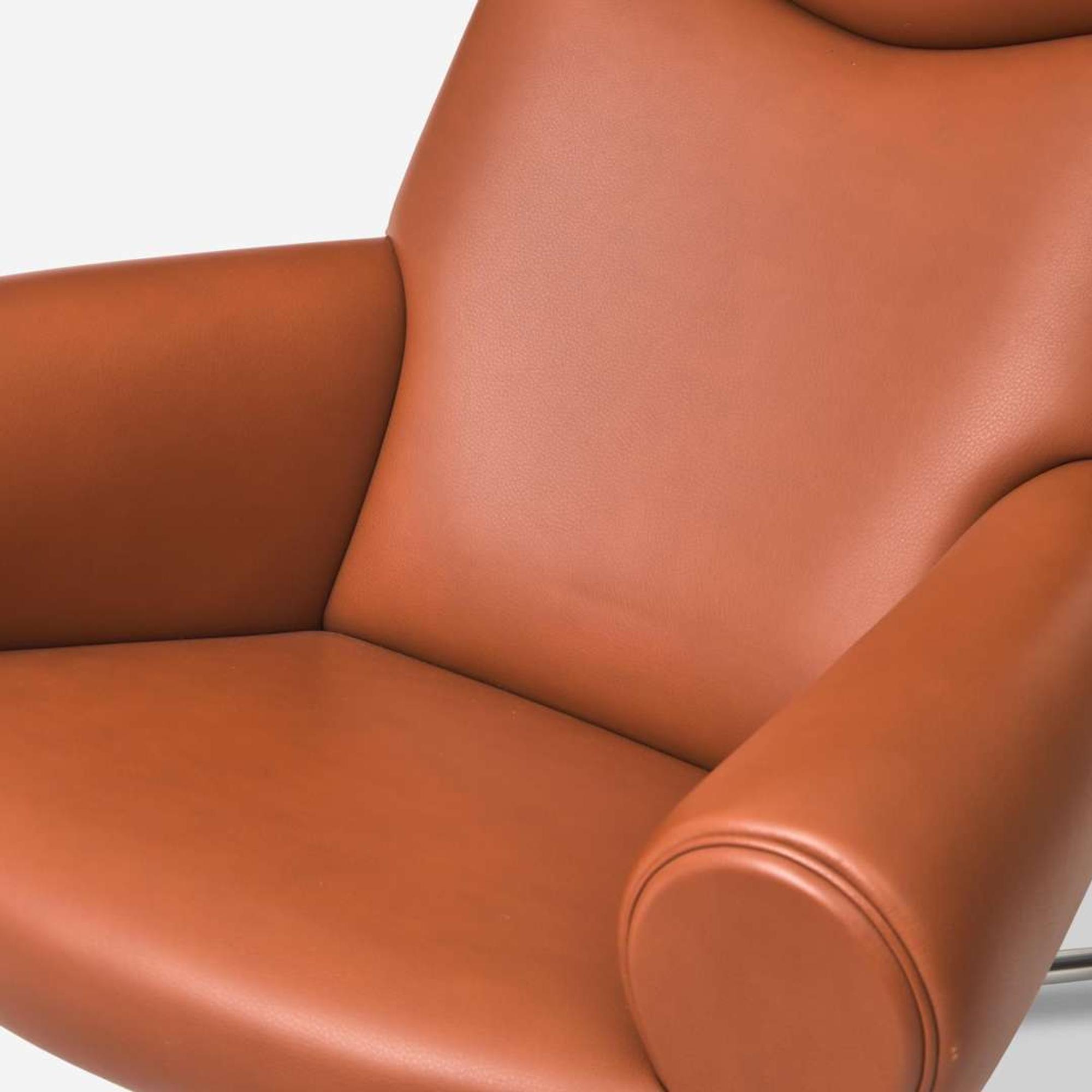 Hans Wegner (Danish, 1914-2007) Ox Chair, Model AP 46, and Ottoman, Model AP 49, Erik Jørgensen, Denmark, designed 1960, the present lot circa 2007