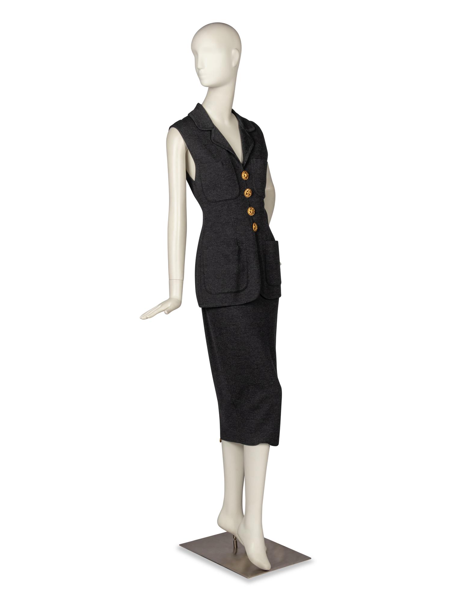 Chanel, Knit Tunic and Skirt Ensemble, c.1990