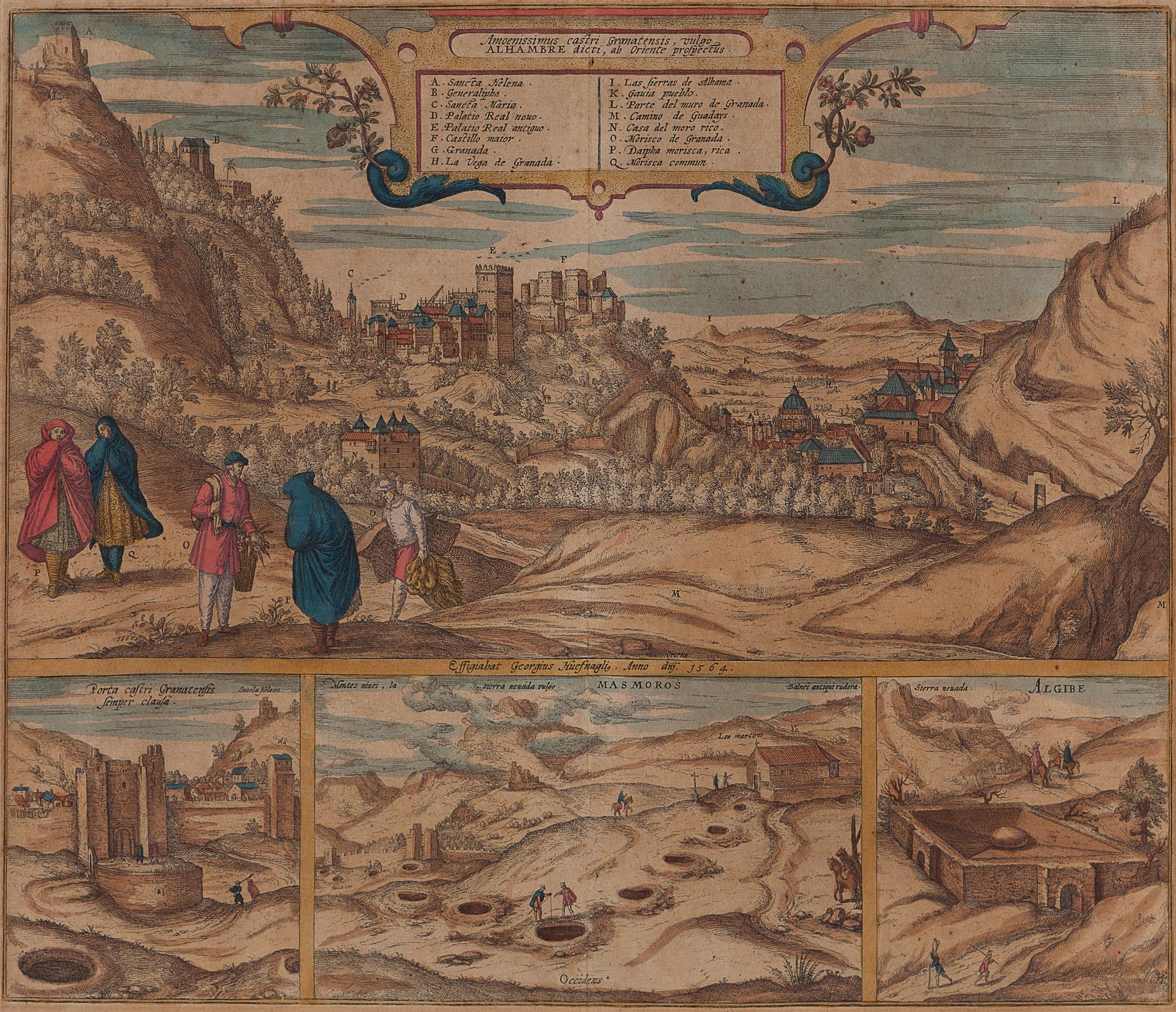 Two Period Maps by Joris (Georg) Hoefnagel (Flemish, 1542-1601)