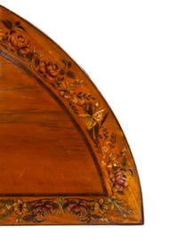 An Edwardian Painted Satinwood Flip-Top Game Table