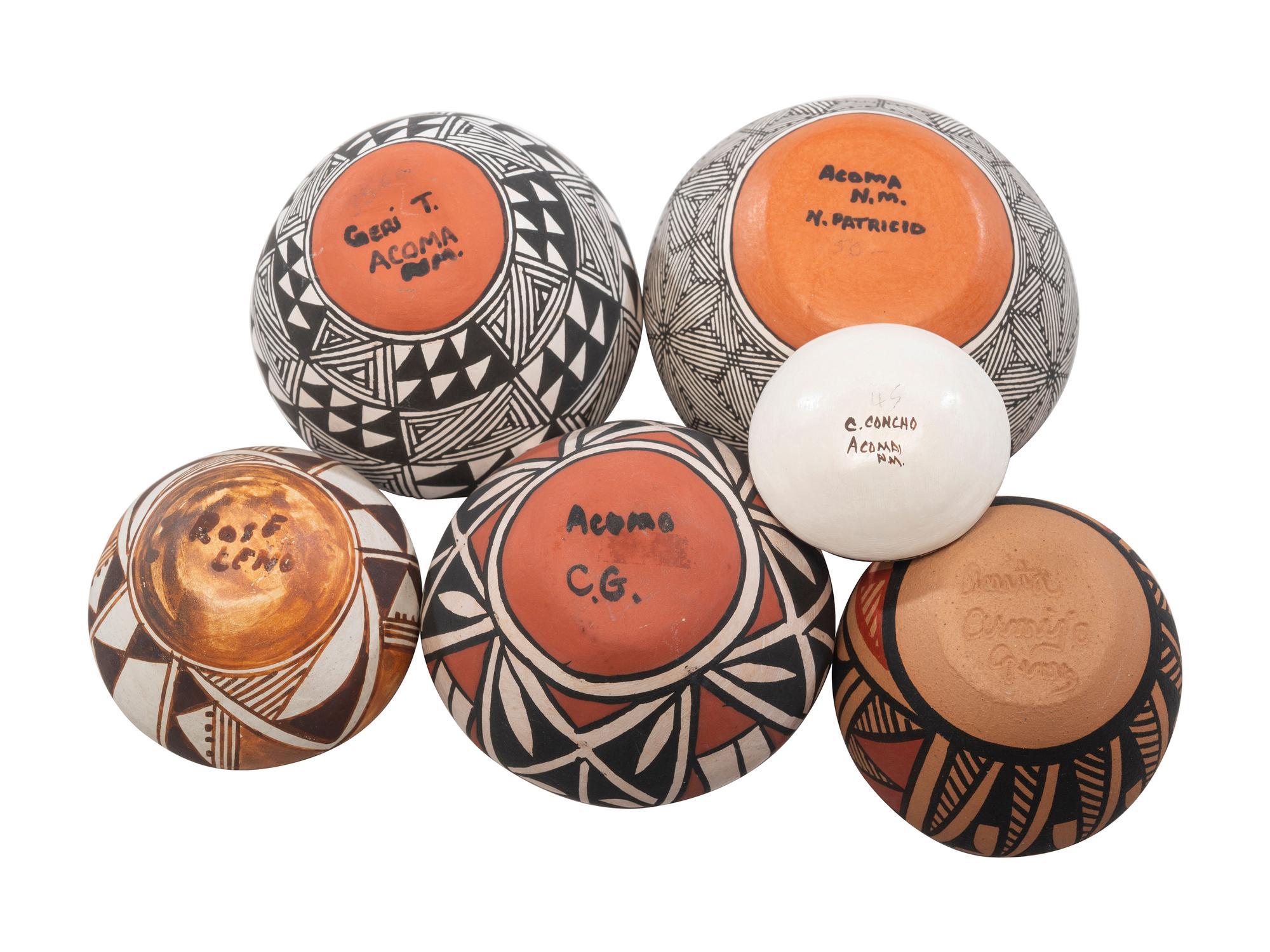 Collection of Miniature Acoma and Jemez Pottery