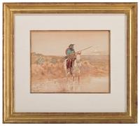 Indian Warrior on Horseback , 1908
