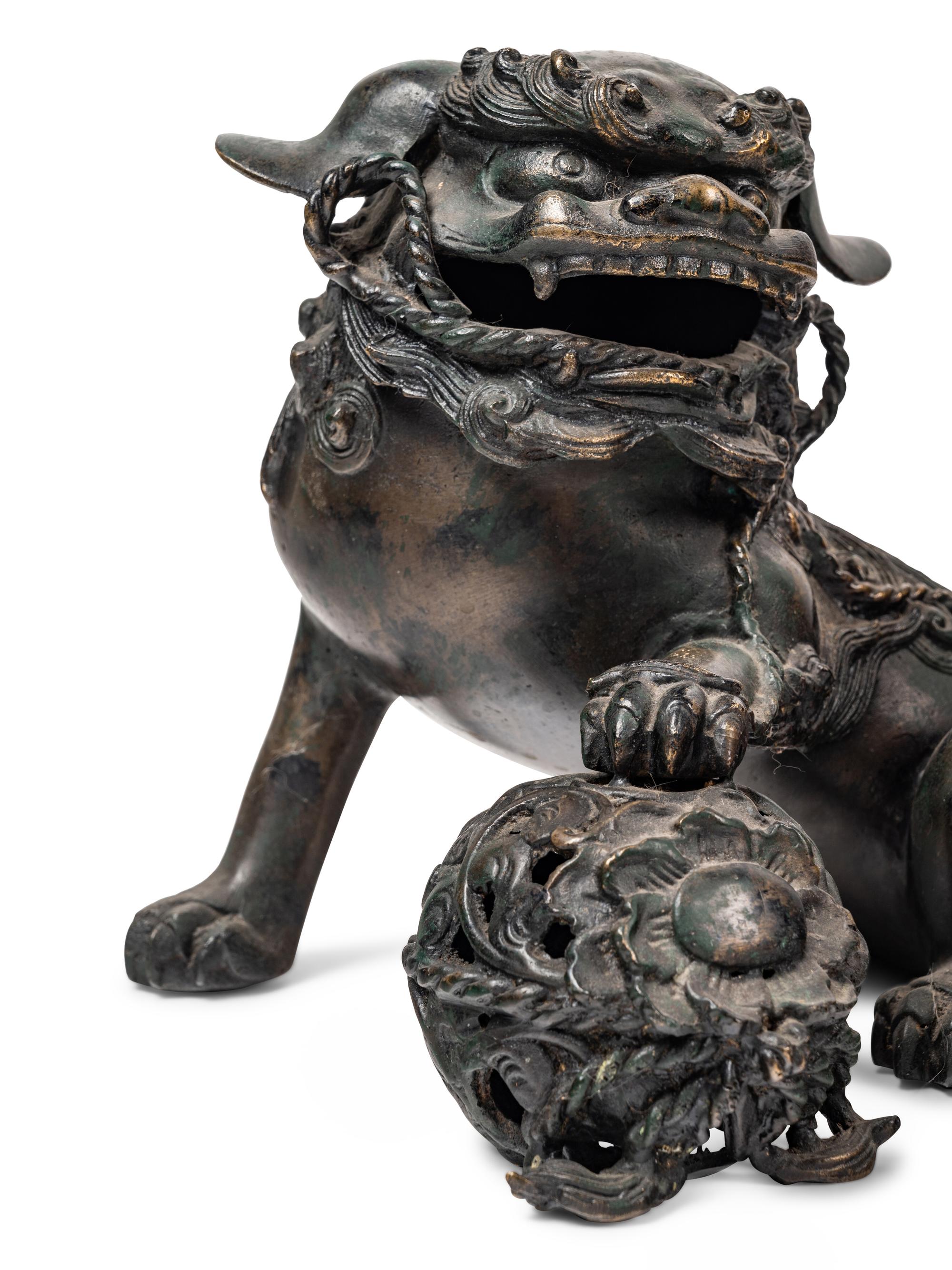 Three Chinese Bronze Figures of Animals