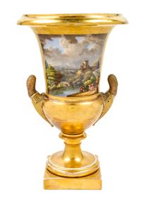 A Paris Porcelain Urn Height 14 inches. — 19TH CENTURY