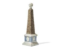 A rare Staffordshire pearlware obelisk, attributed to Ralph Wood, Burslem, England, circa 1798-1801
