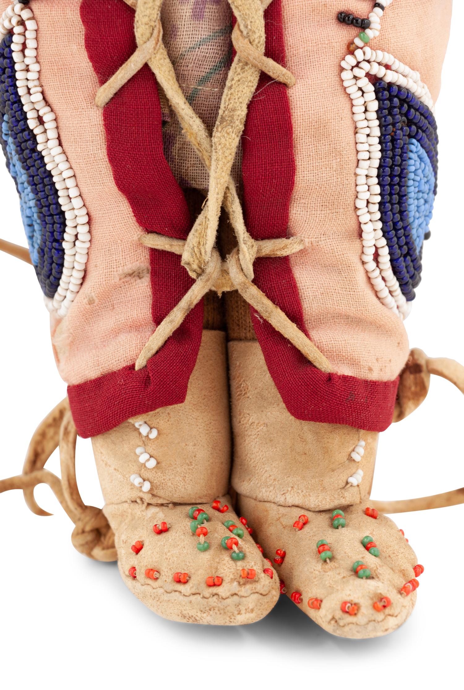 Beaded Doll Cradle, with Doll