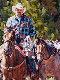Cowboy on Horseback