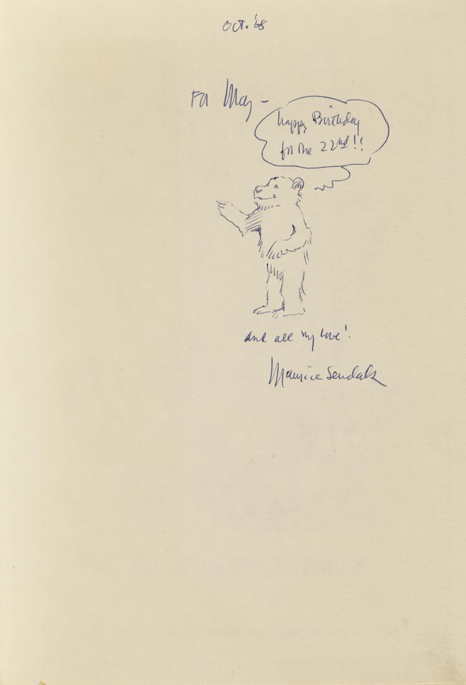 [Sendak, Maurice] Minarik, Else Holmelund. A Kiss for Little Bear