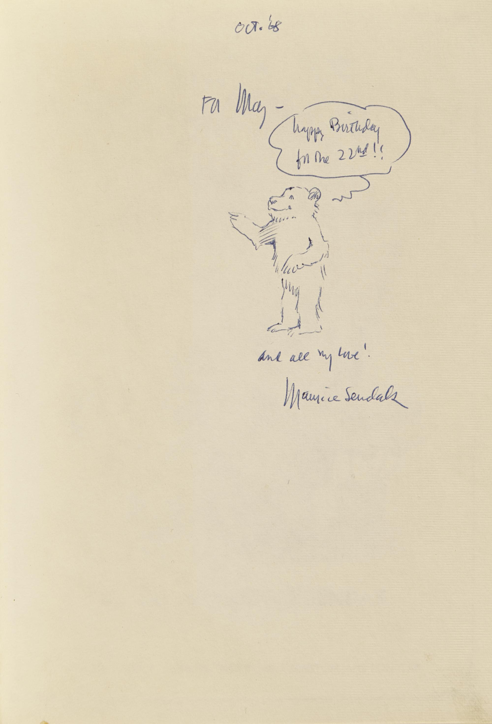 [Sendak, Maurice] Minarik, Else Holmelund. A Kiss for Little Bear
