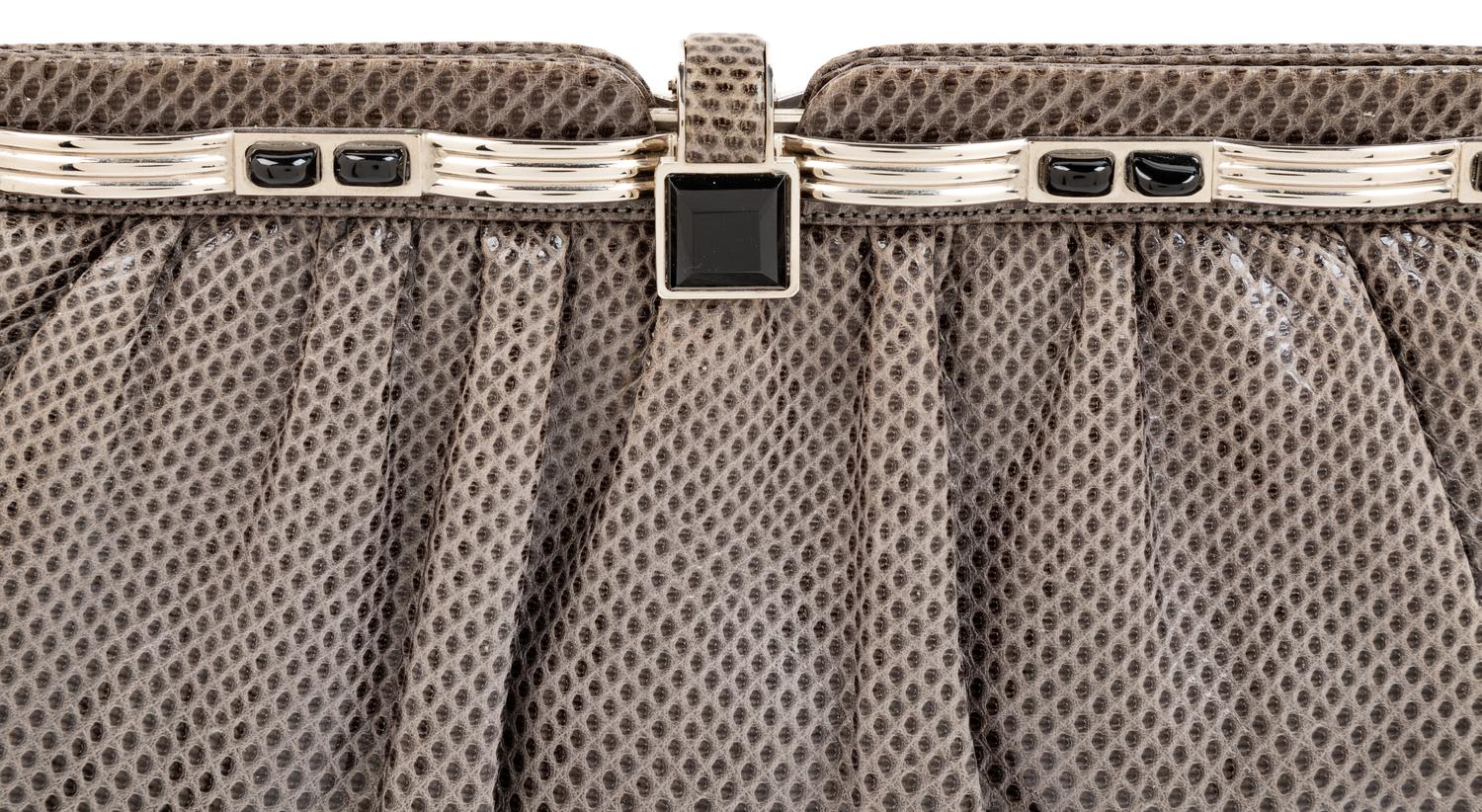 Judith Leiber Grey Skin Bag,