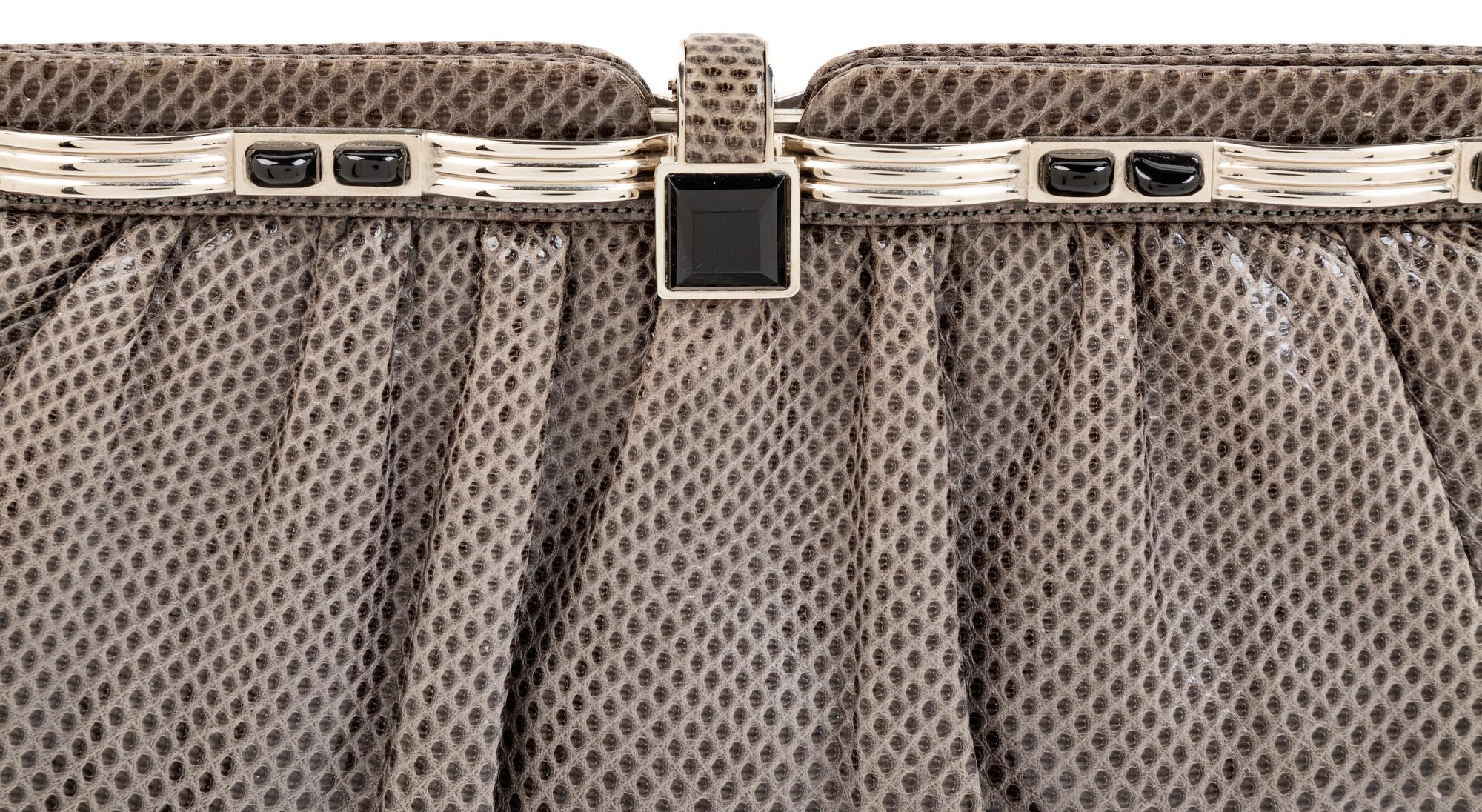 Judith Leiber Grey Skin Bag,