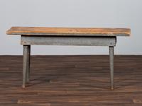 A Shaker Blue Painted Pine Work Bench