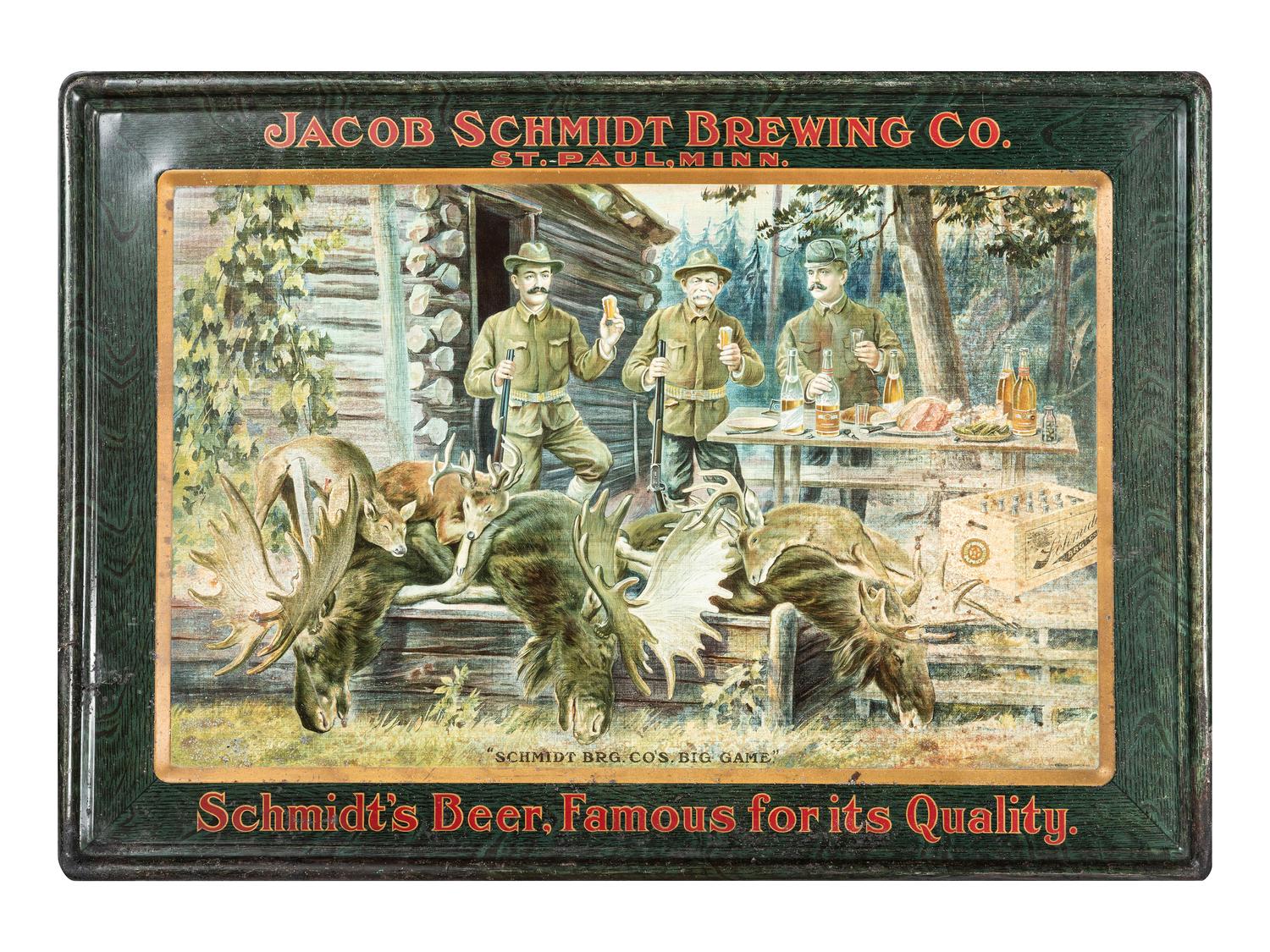 A Jacob Schmidt Brewing Company Tin Lithograph Advertising Sign