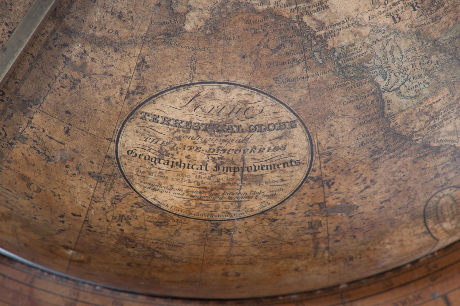 A Josiah Loring 11-Inch Terrestrial Globe