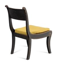 A Pair of Regency Parcel-Gilt and Grain-Painted Side Chairs