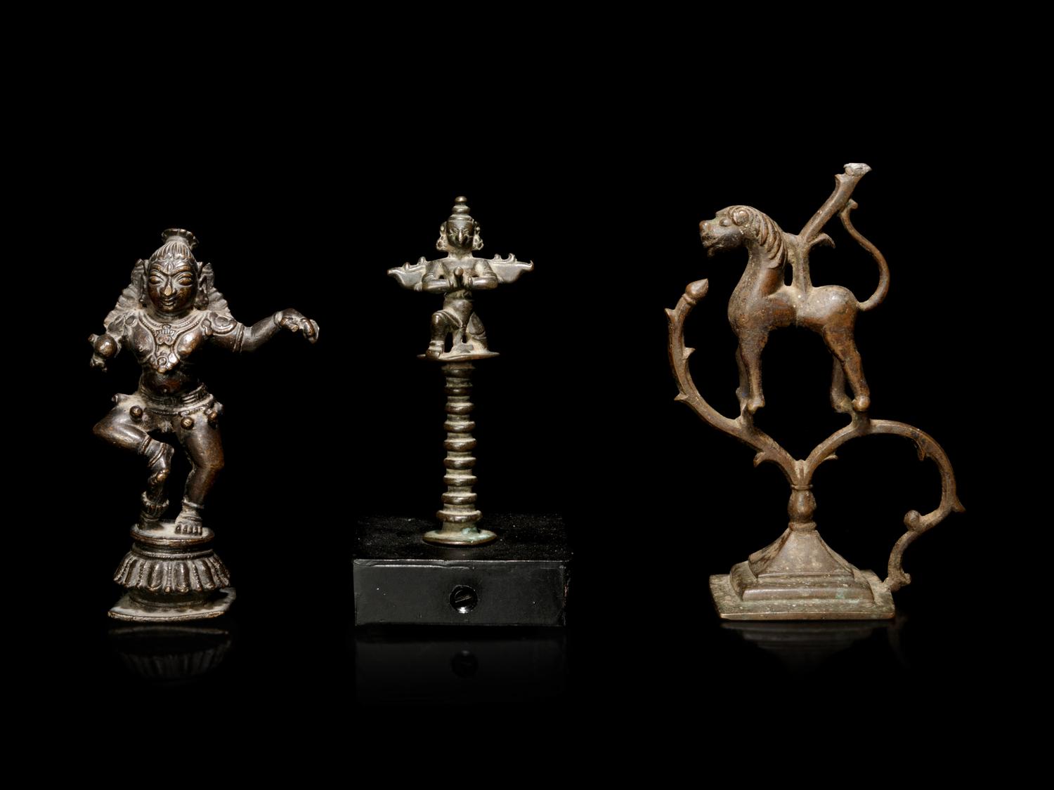Three Indian Bronze Figures