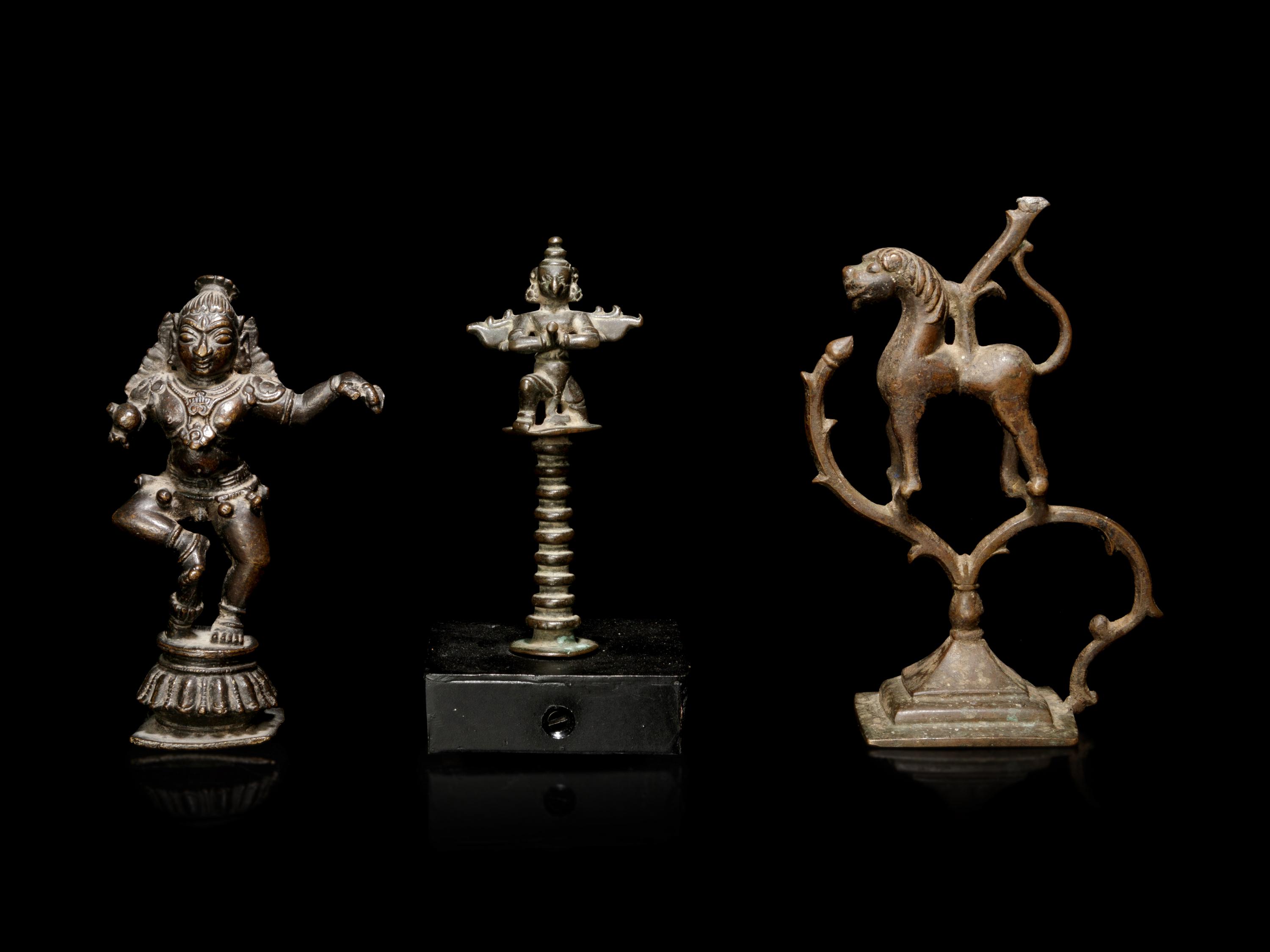 Three Indian Bronze Figures