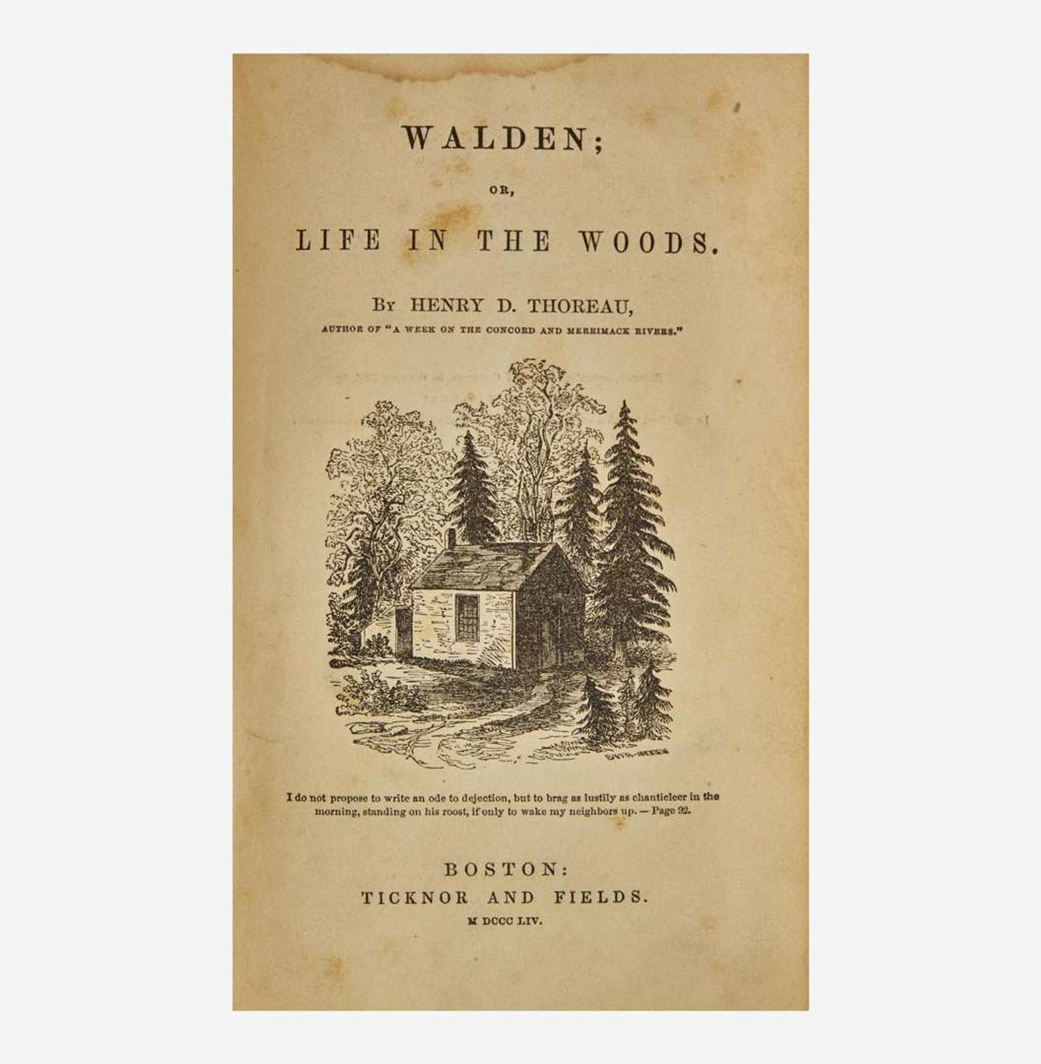[Literature] Thoreau, Henry D. Walden; or, Life in the Woods