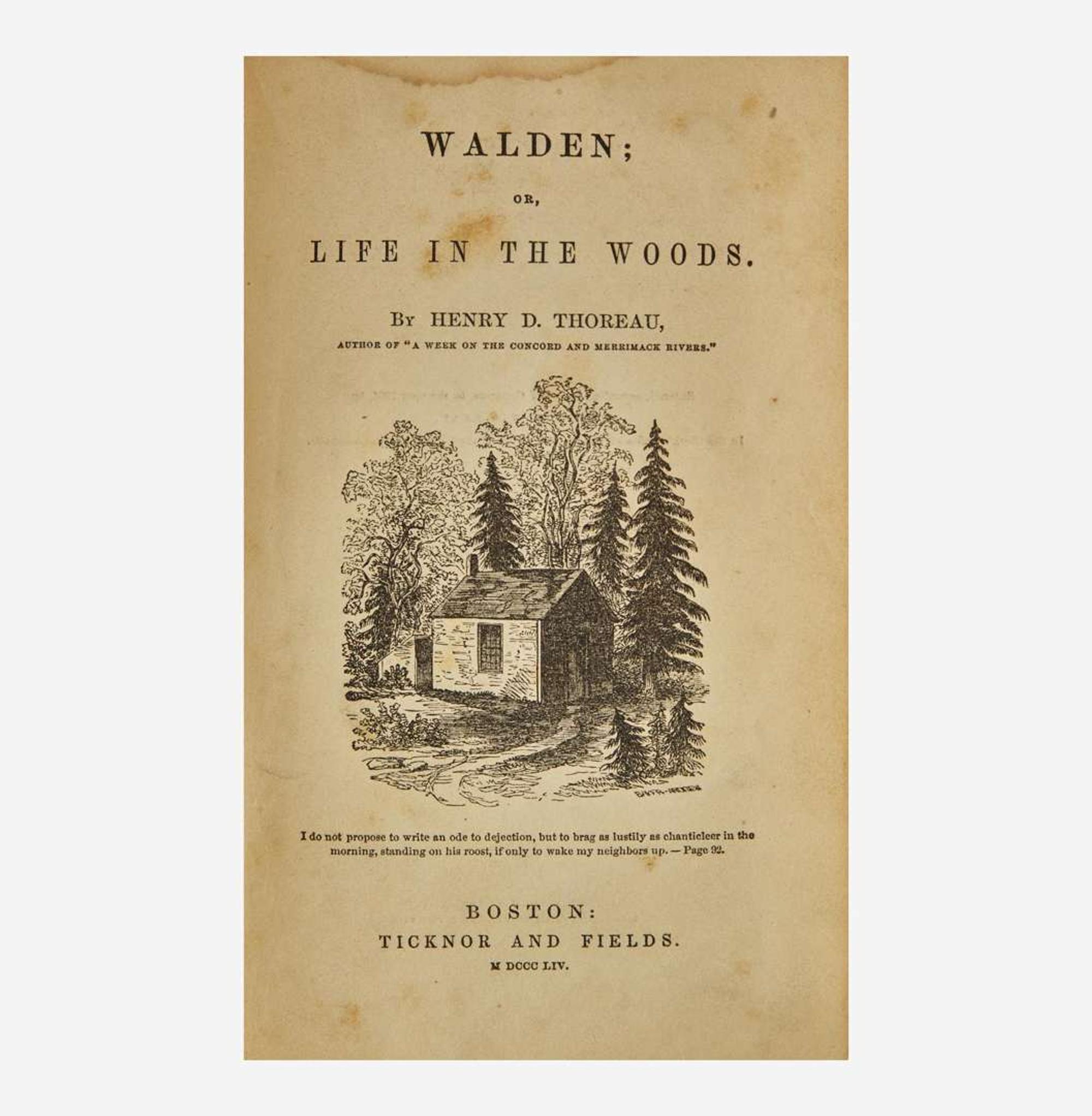 [Literature] Thoreau, Henry D. Walden; or, Life in the Woods