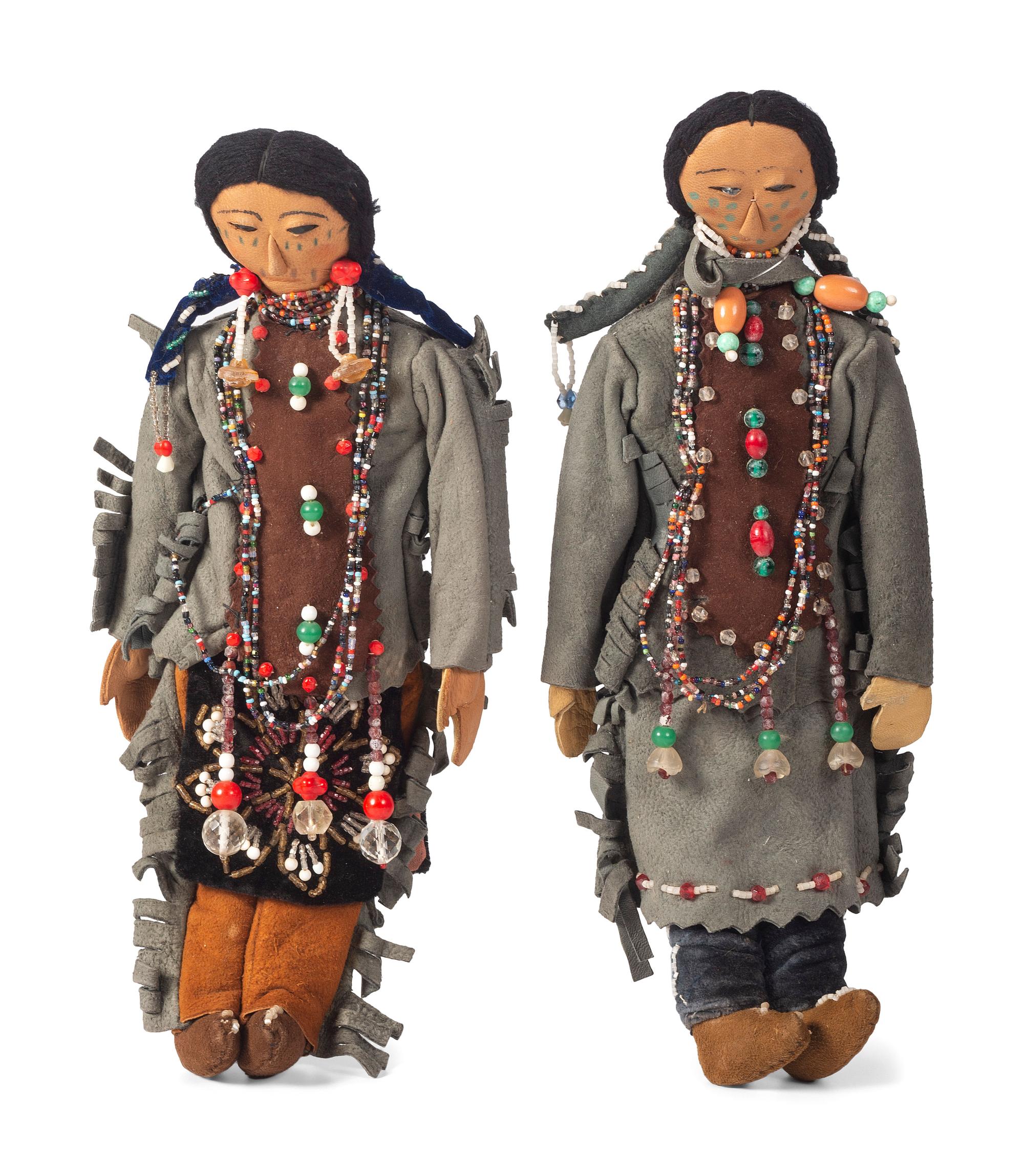 Beaded Hide Dolls