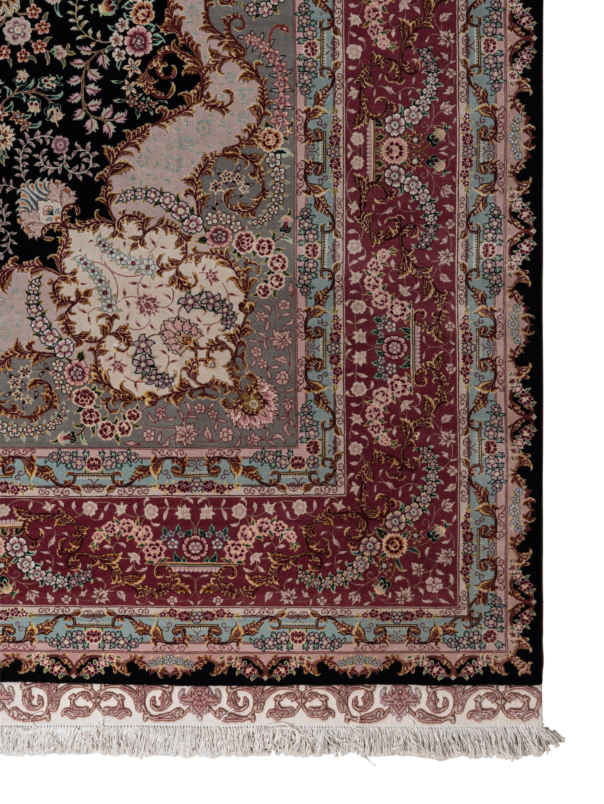 A Tabriz Wool and Silk Rug