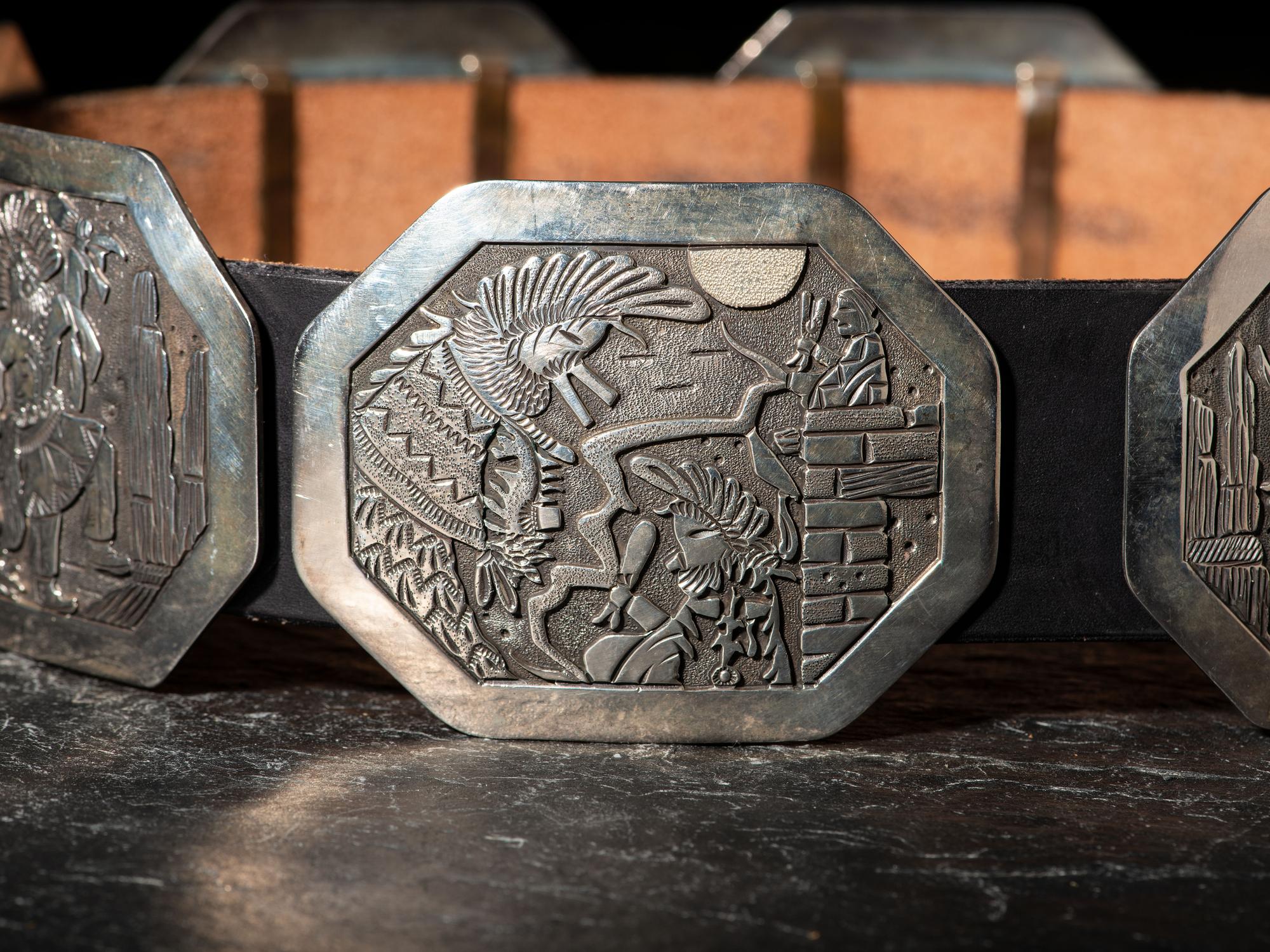 Silver Storyteller Concha Belt, 1994