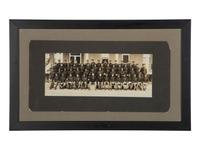 [BUFFALO SOLDIERS]. A group of 2 photographs of members of the 9th Cavalry, incl. Charles Young and George Prioleau. Fort D.A. Russell, Cheyenne, Wyoming, ca 1910s.