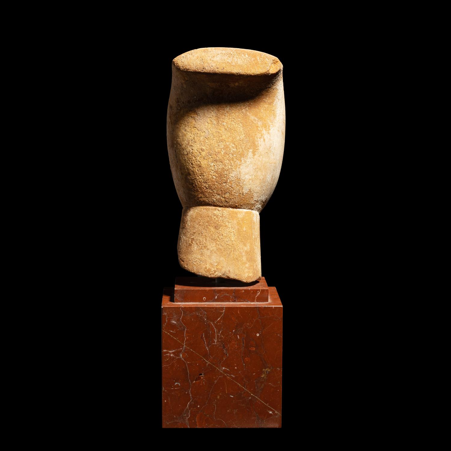 A Cycladic Style Marble Head