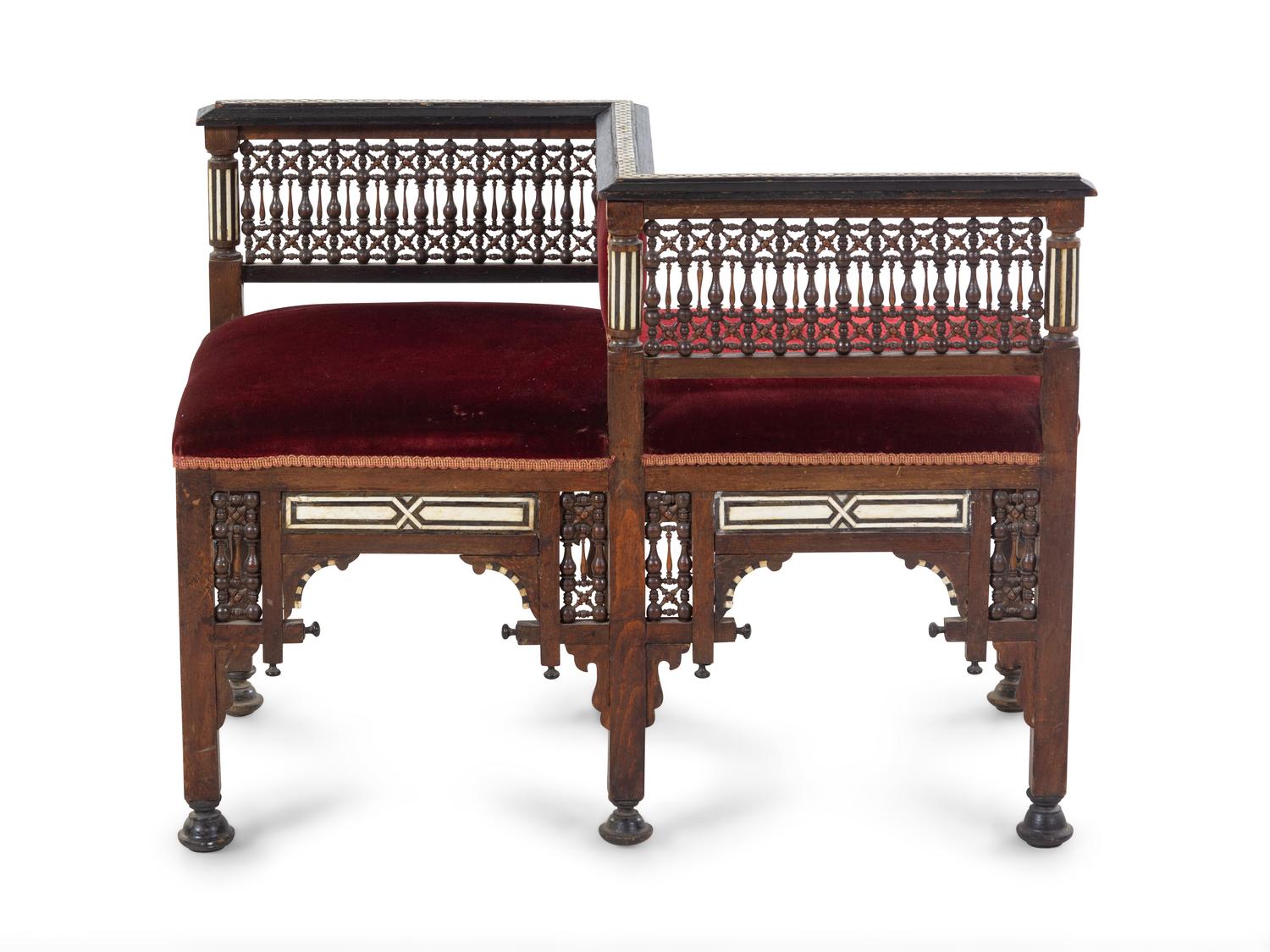 A Moorish Carved Tete-a-Tete