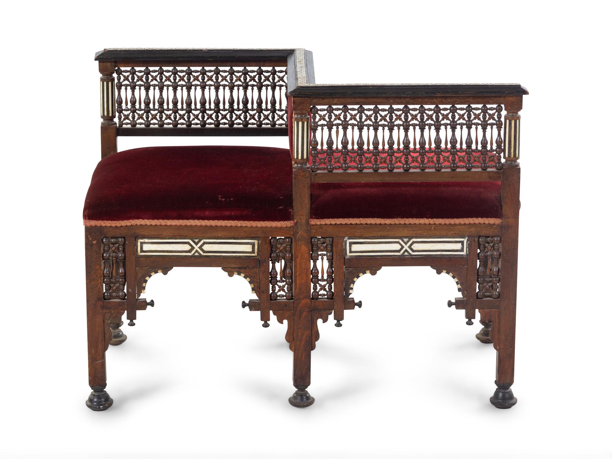 A Moorish Carved Tete-a-Tete