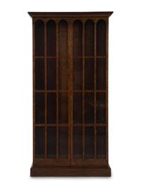 A Modern Walnut Bookcase Cabinet