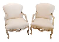 A Pair of Louis XV Style Chairs Height 39 1/2 inches. — 20TH CENTURY