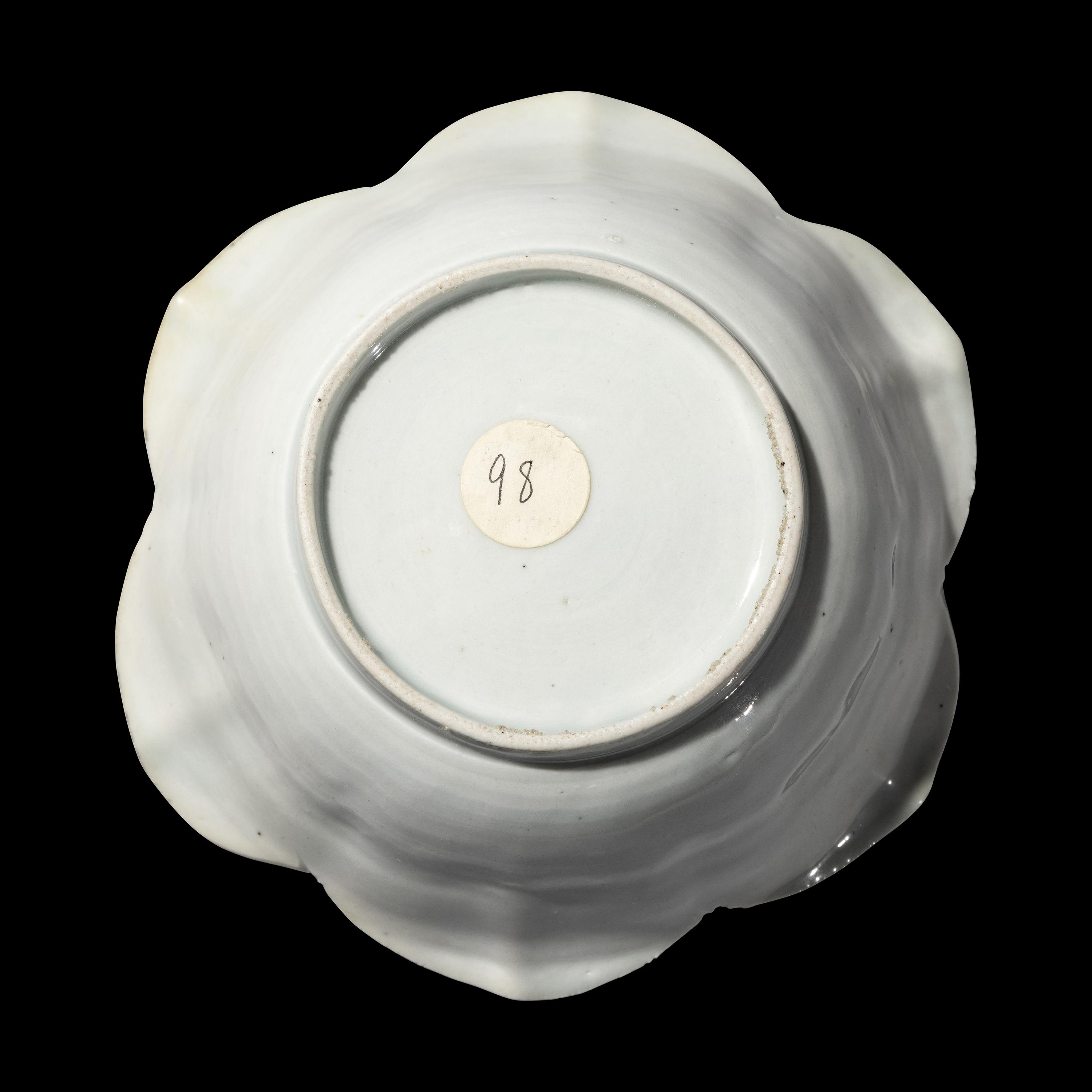 A Japanese Ko-Kutani Porcelain Foliate Dish