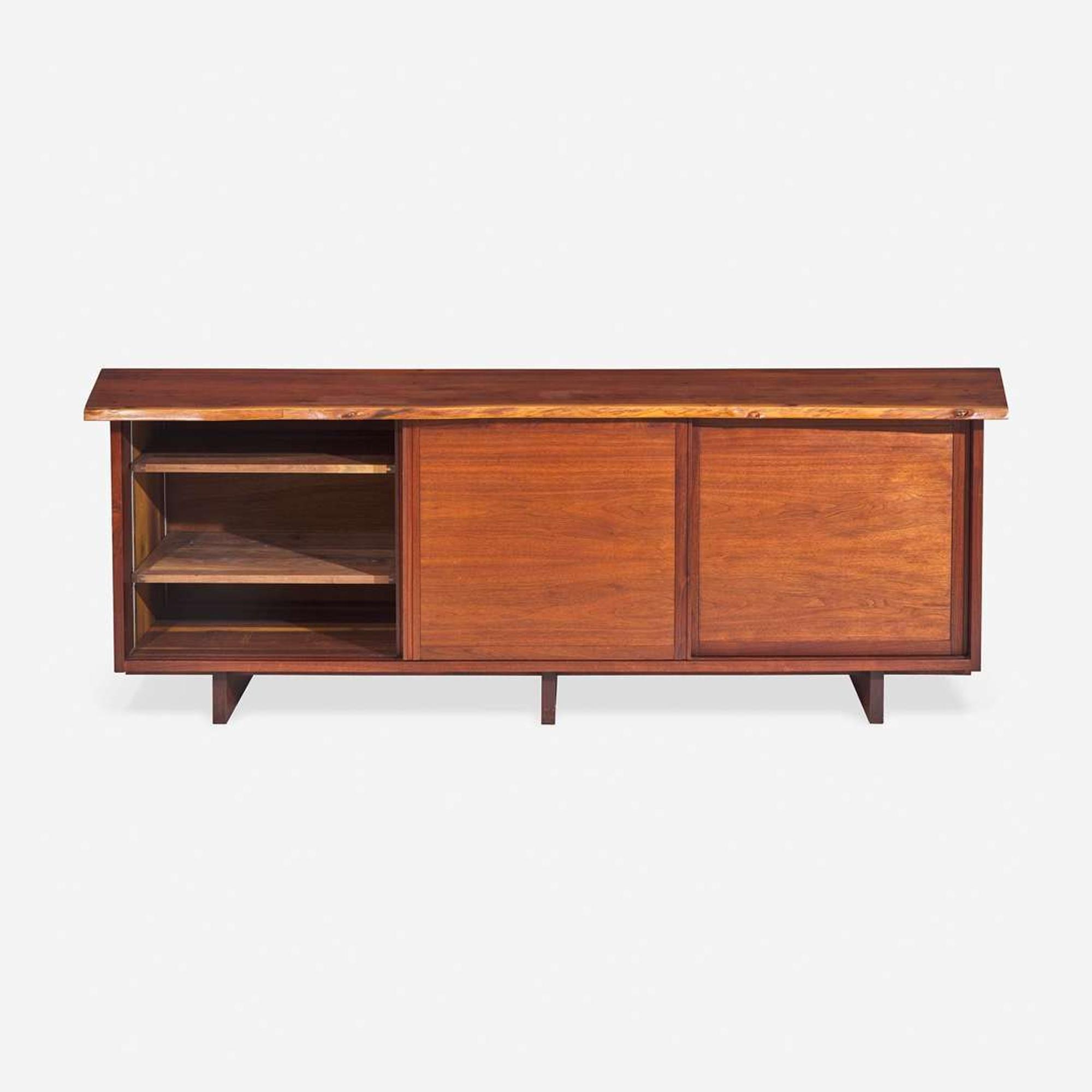 George Nakashima (American, 1905-1990) Triple Sliding-Door Cabinet, New Hope, Pennsylvania, 1965
