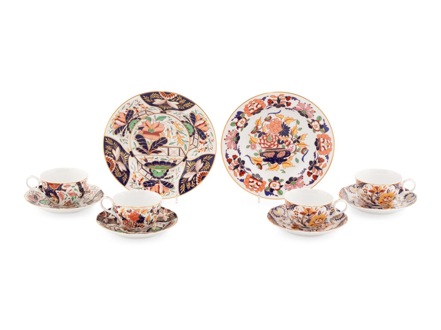 An Assembled Group of Imari Palette Porcelain Articles