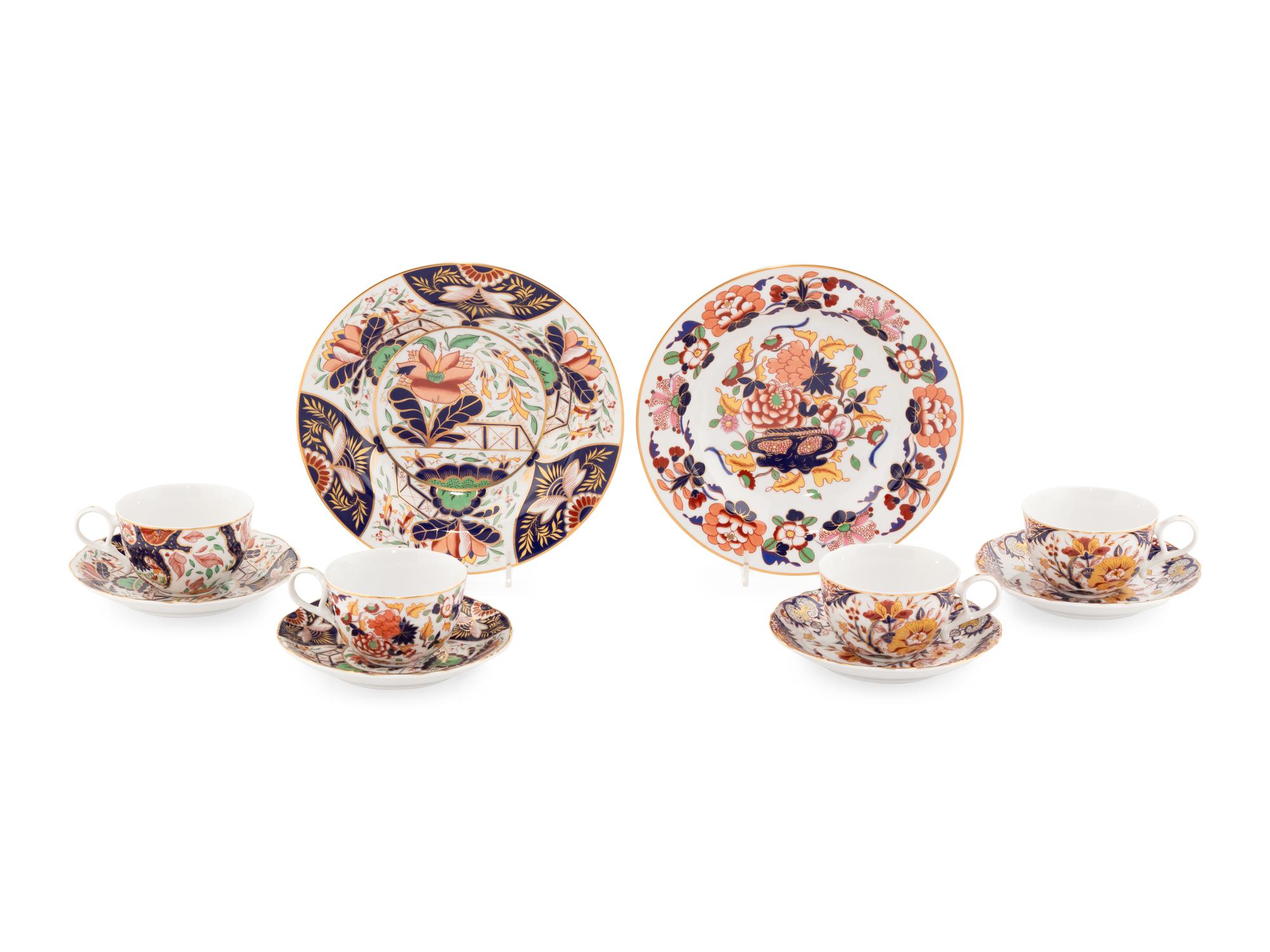 An Assembled Group of Imari Palette Porcelain Articles