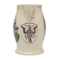 A Liverpool Commemorative Creamware Enameled Transferware Jug
