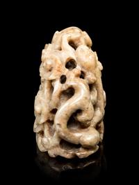 A Grey Jade Carving of Lingzhi