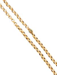 VICTORIAN, YELLOW GOLD LONGCHAIN