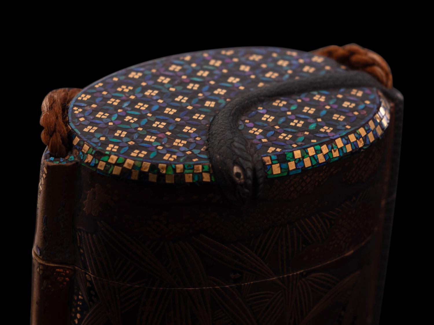 A Japanese Gold Lacquer Four-Case Inro