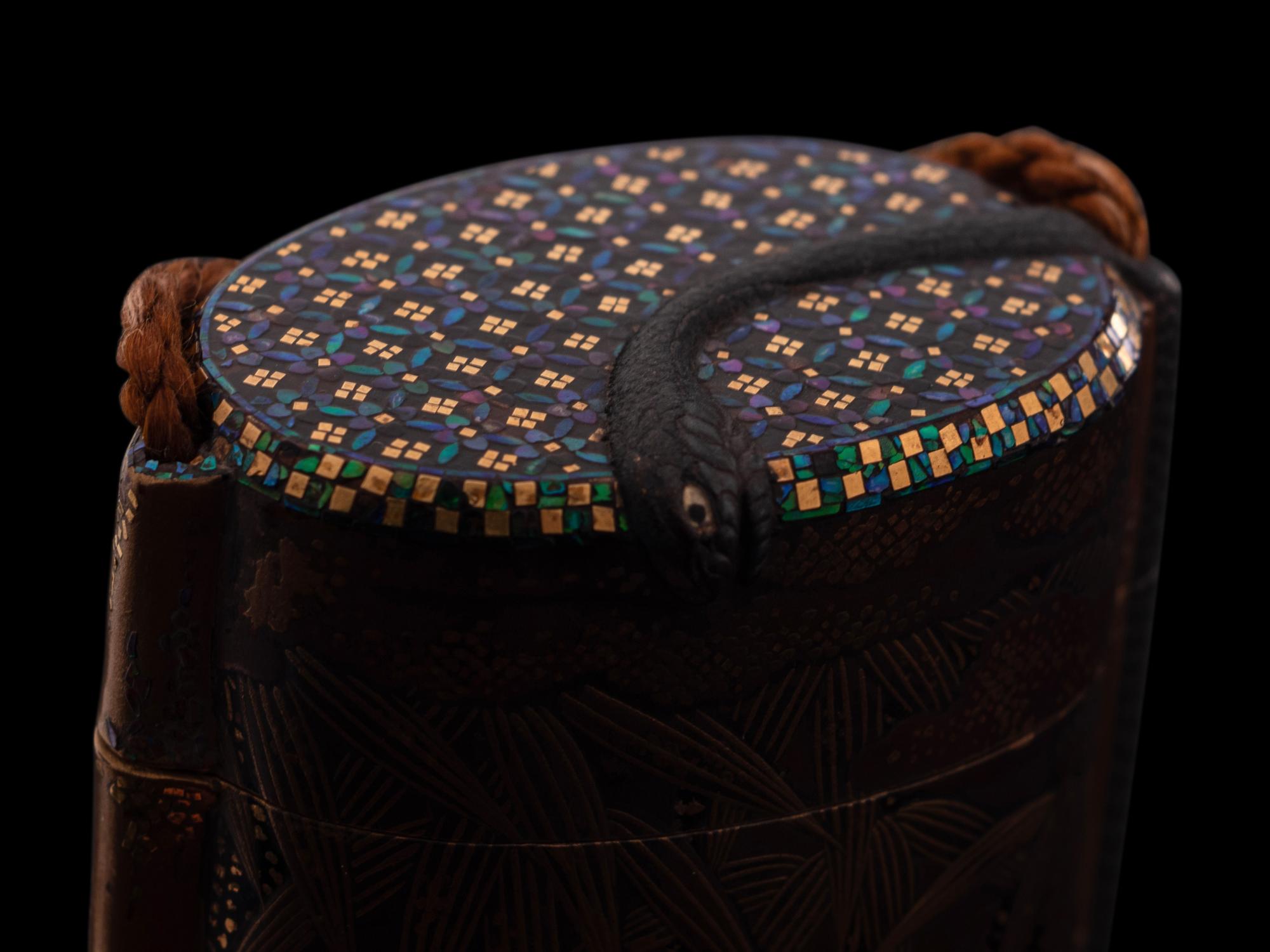 A Japanese Gold Lacquer Four-Case Inro